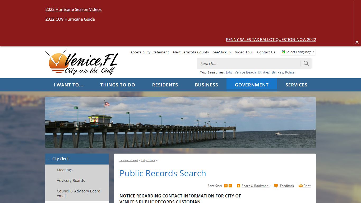 Public Records Search | Venice, FL